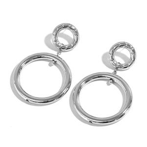 Silver Double Hoop Earrings